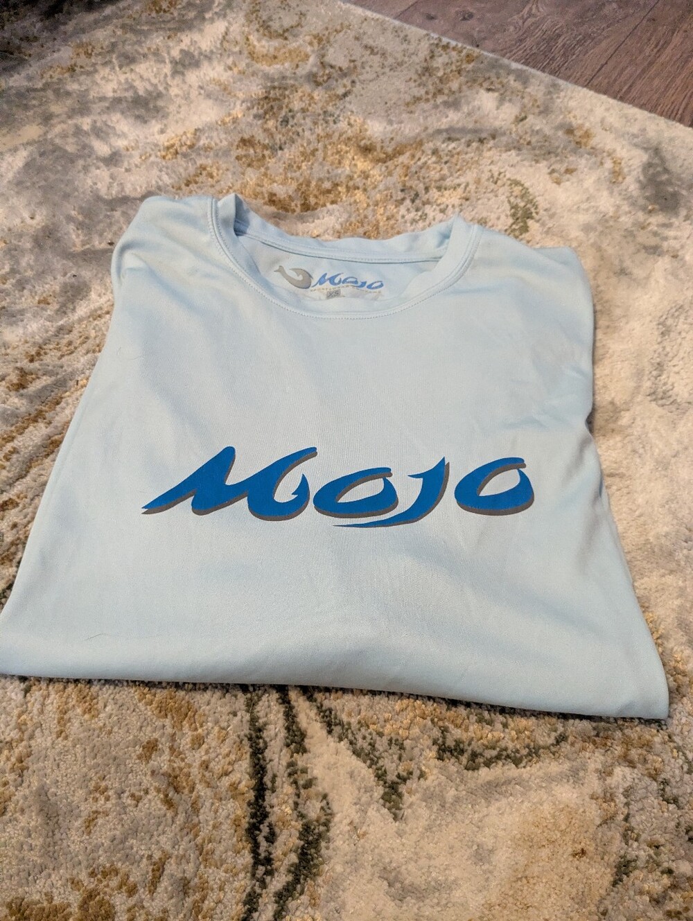 Mojo Light Blue Logo Long sleeve Tee
